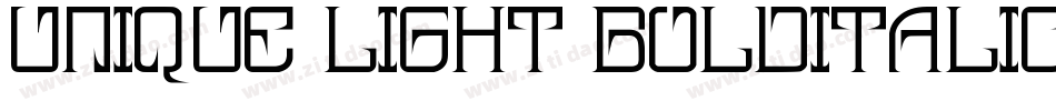 Unique Light BOLDITALIC字体转换